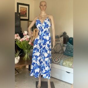 A New Day Blue Floral Maxi Dress - Size S (Fits M)